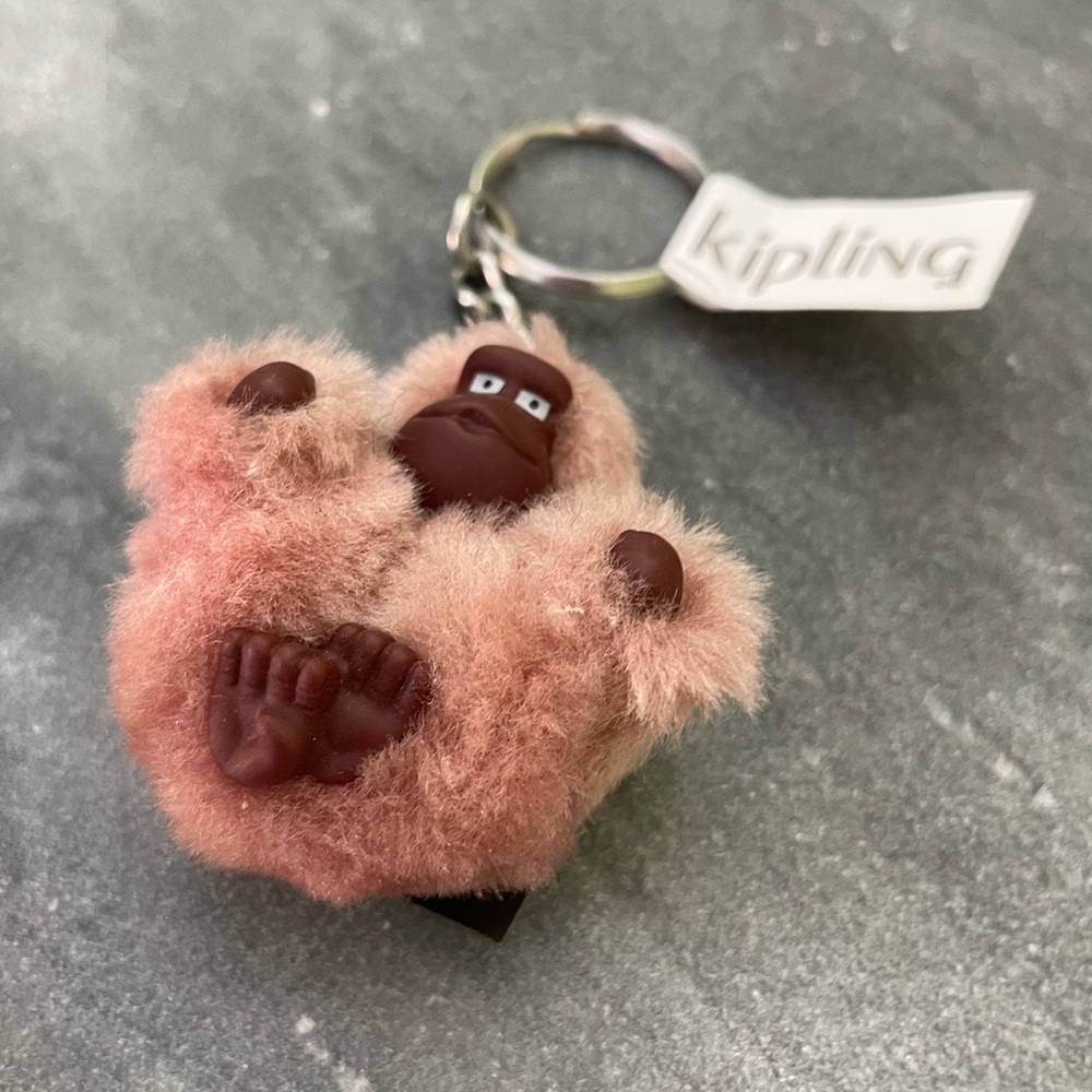 New Kipling Beige Baby Monkey Mini Keychain Bag Clip Monkeyclip XS - Picture 4 of 6